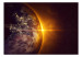 Fototapet Stjärnklar galax - rymdlandskap med jorden och solens glans 64365 additionalThumb 1