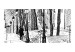 Fototapet Montmartre-trappor - svartvit skiss av stadens arkitektur i Paris 59875 additionalThumb 1