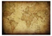 Fototapet Upptäckare - gammal världskarta med retrostil med kontinenter och ett skepp 60075 additionalThumb 1