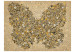Fototapet Fjärilsvärld - sammansättning av olika fjärilsarter i form av en fjäril 61295 additionalThumb 1