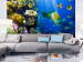 Fototapet Undervattensparadis - landskap med undervattensdjur på ett korallrev 60006