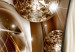 Fototapet Glänsande abstraktion - grafiska liljor bland bruna och beige toner 64136 additionalThumb 4