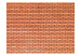 Fototapet Orange mur - bakgrund med textur av en mur med orangea jämna tegelstenar 60956 additionalThumb 1