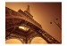 Fototapet Paris symbol - stadslandskap av parisisk arkitektur med Eiffeltornet på en sepiafärgad bakgrund. 59866 additionalThumb 1