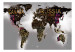 Fototapet Svarta kontinenter - världskarta med länderna namngivna på engelska 65576 additionalThumb 1