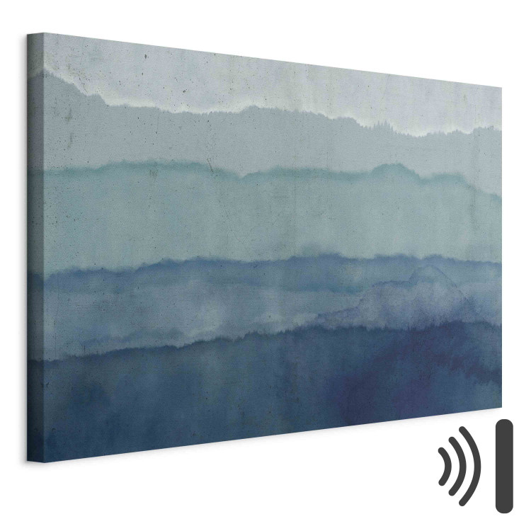 Målning Harmony of Waves - Nautical Abstraction With Blue Watercolors 151207 additionalImage 8