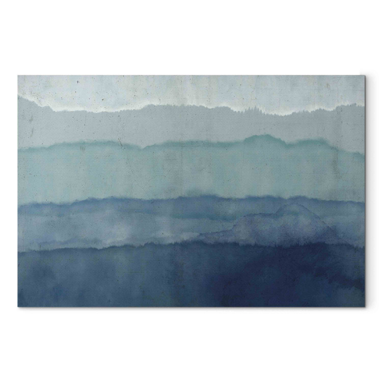 Målning Harmony of Waves - Nautical Abstraction With Blue Watercolors 151207