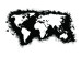 Fototapet Svartvit värld - karta med vita kontinenter och svarta hav 60017 additionalThumb 1