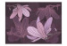 Fototapet Abstraktion - komposition av magnoliablommor i fioletta nyanser på bakgrund 60817 additionalThumb 1