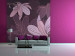 Fototapet Abstraktion - komposition av magnoliablommor i fioletta nyanser på bakgrund 60817
