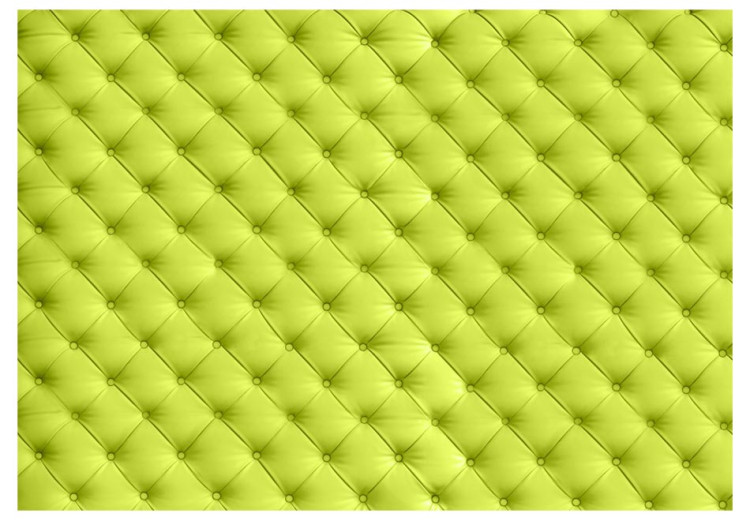 Fototapet Lime avslappning - trendigt quiltat mönster med lädertextur 61017 additionalImage 1