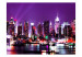 Fototapet Ljusen av New York - stadsutsikt med lila nyansaccent 61537 additionalThumb 1