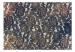 Fototapet Svart spets med gula genomskinligheter - mönster i barockstil 64237 additionalThumb 1
