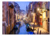 Fototapet Kväll i Venedig - landskap av stadens arkitektur med båtar 62467 additionalThumb 1