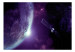 Fototapet Lila universum - rymdscape med satellit, stjärnor och jorden 64567 additionalThumb 1