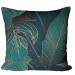 Mikrofiberkudda Botanical gold - a floral composition with monstera leaves cushions 146797