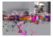 Fototapet Modern konst - abstrakt färgglad design på en enfärgad bakgrund 64418 additionalThumb 1