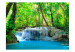 Fototapet I naturlig miljö - landskap med vattenfall mitt i skogen 60028 additionalThumb 1