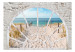 Fototapet Utsikt från fönstret - landskap med hav och strand på en stenig textur 62448 additionalThumb 1