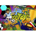 Fototapet Fotbolls-VM - färgglatt graffiti om fotboll med texten 61158 additionalThumb 6