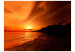 Fototapet Orange vik - havslandskap med kulle vid solnedgången 60488 additionalThumb 1