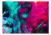 Fototapet Färgens galenskap - abstraktion med blandande färgglada lågor 61798 additionalThumb 1