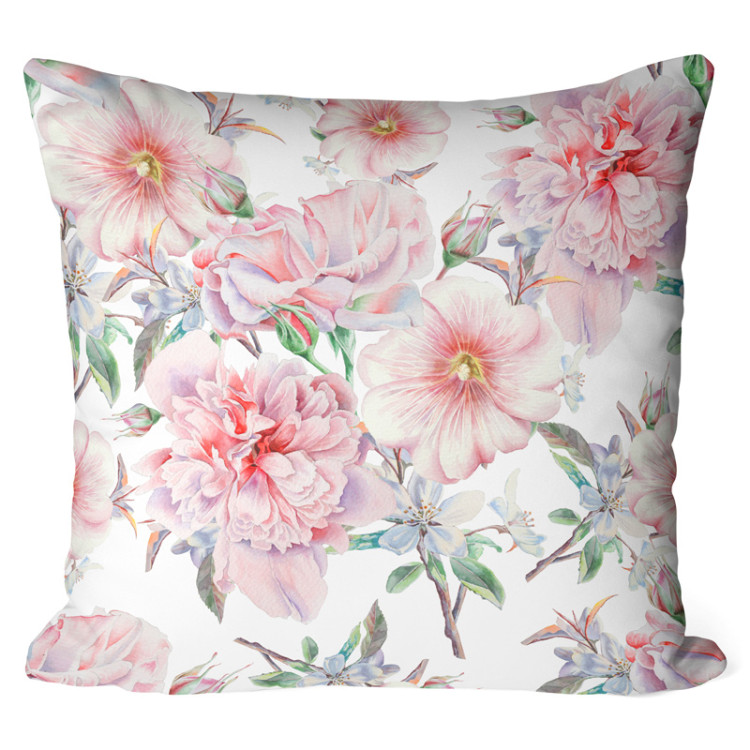 Mikrofiberkudda Spring beauty - a subtle floral composition in cottagecore style cushions 146809