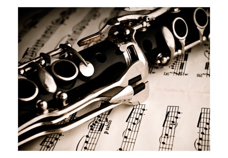 Fototapet Clarinet and music notes 61109 additionalImage 1