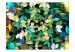 Fototapet Naturmagi - abstraktion av växtmotiv i form av färgglada löv 60429 additionalThumb 1