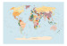 Fototapet Geografilektion - färgglad världskarta för att lära sig länder på engelska 64329 additionalThumb 1