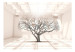 Fototapet Geometriskt landskap - kargt träd i beige utrymme med kulor 64629 additionalThumb 1