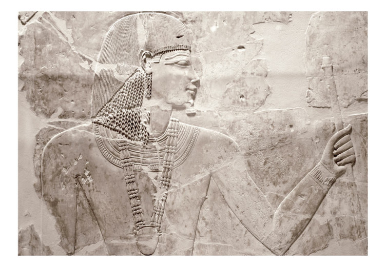 Fototapet Sten farao - stor afrikansk beigefärgad skulptur 64749 additionalImage 1