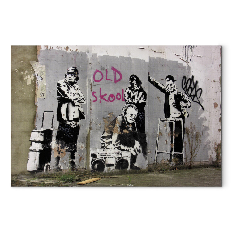 Målning Old school (Banksy) - Urban konst - Tavlor