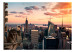 Fototapet Stadsarkitektur - New Yorks skyskrapor i solnedgångens sken 59759 additionalThumb 1