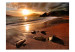 Fototapet Solnedgång över havet - en strand som badar i solljus 61589 additionalThumb 1